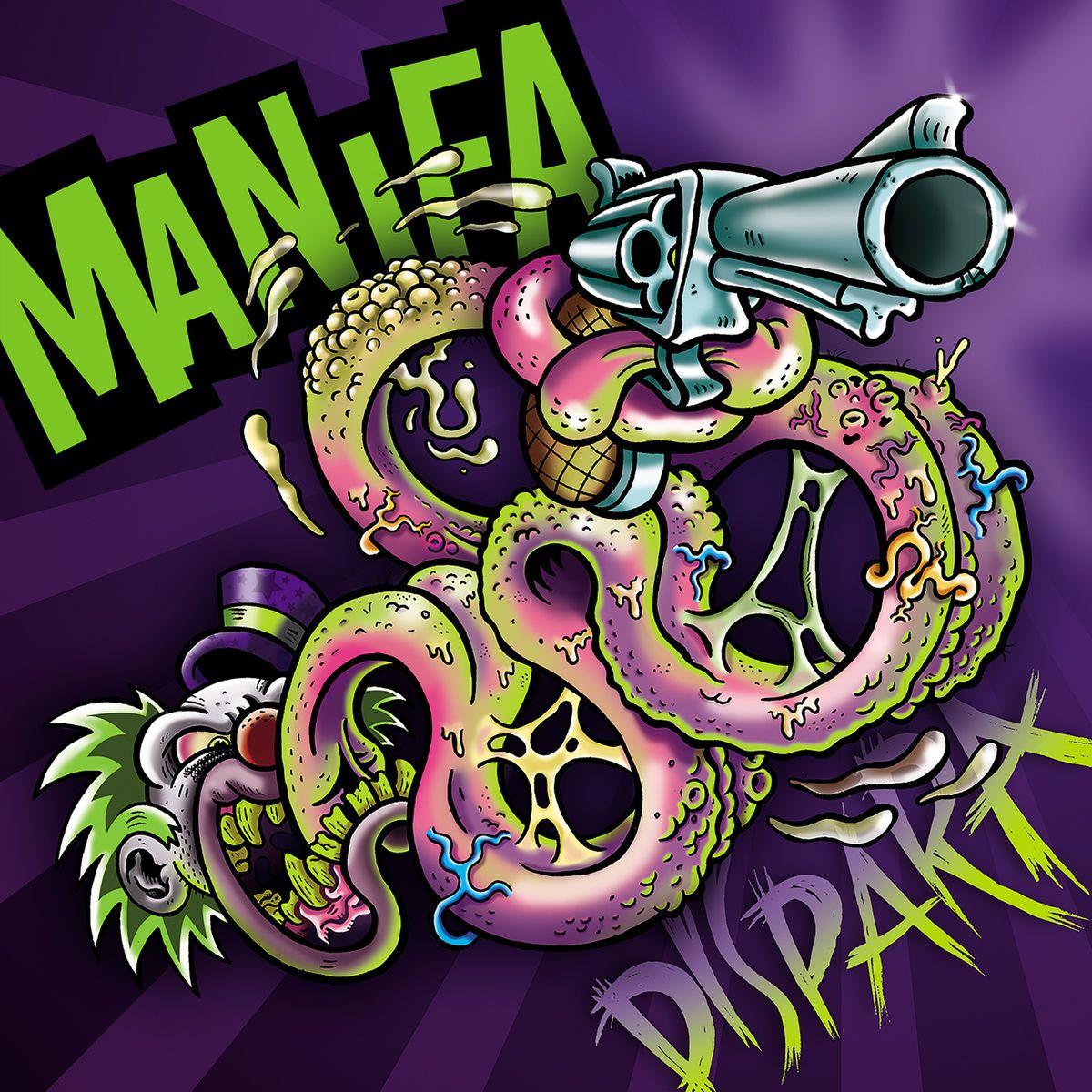 Portada del álbum "Dispara", de Manifa