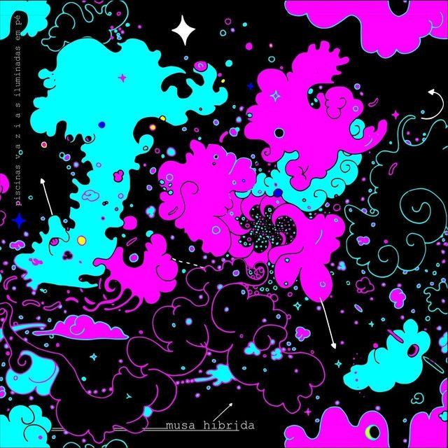 Capa do Álbum "Piscinas Vazias Iluminadas Em Pé", de Musa Híbrida