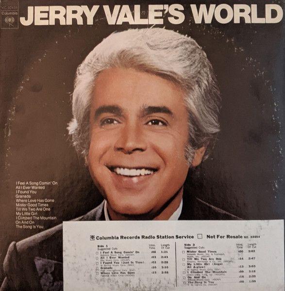 Portada del álbum "Jerry Vale's World", de Jerry Vale
