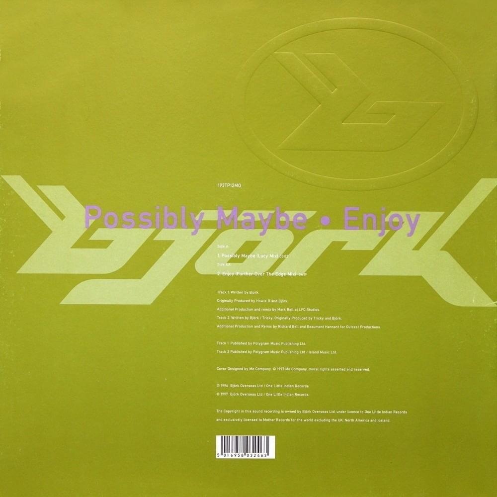 Portada del álbum "Possibly Maybe / Enjoy", de Björk