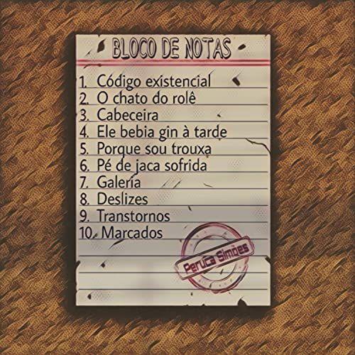 Portada de Álbum "Bloco de Notas", de Peruca Simões