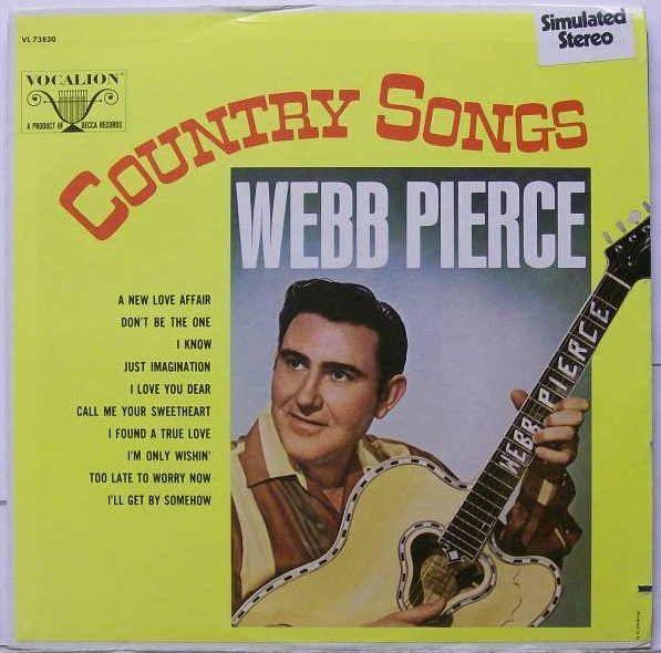 Capa do Álbum "Country Songs", de Webb Pierce