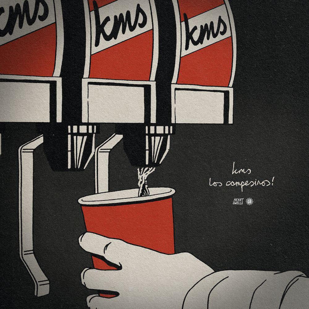 Capa do Single/EP "kms", de Los Campesinos!