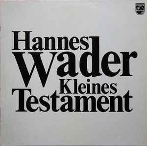 Portada de Álbum "Kleines Testament", de Hannes Wader