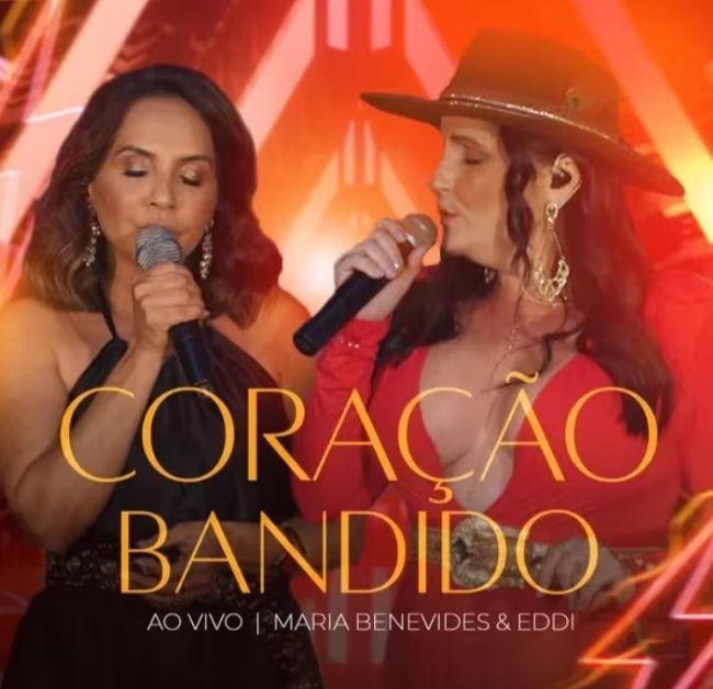 Portada de Sencillo/EP "Coração Bandido", de Maria Benevides & Eddi