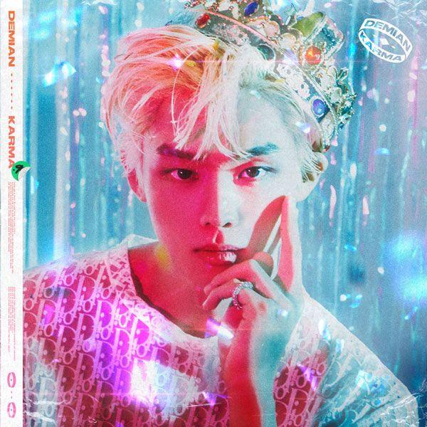 Portada de Sencillo/EP "KARMA", de DEMIAN (K-pop)