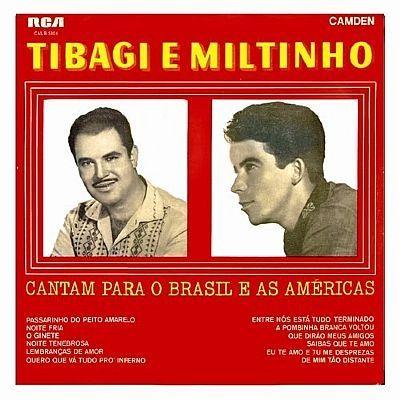 Portada de Álbum "Cantam Para o Brasil e As Américas", de Tibagi e Miltinho
