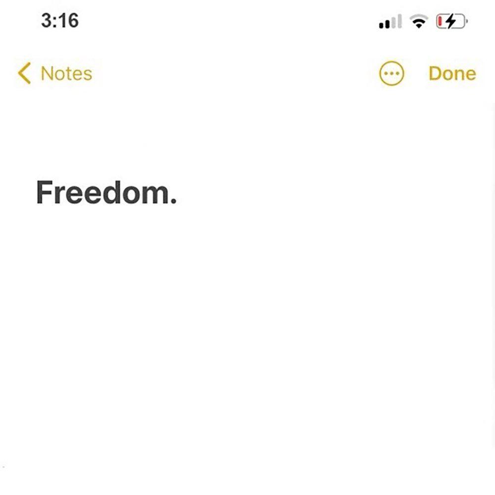Album cover of "Freedom." by Justin Bieber
