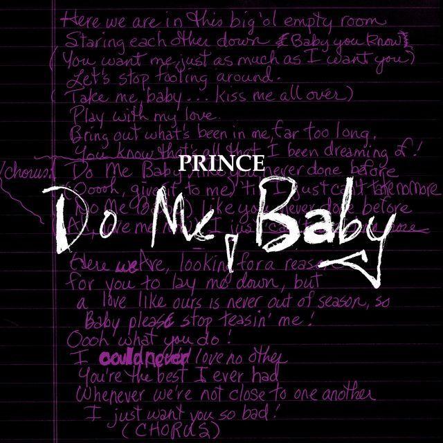 Portada del álbum "Do Me, Baby (Demo)", de Prince