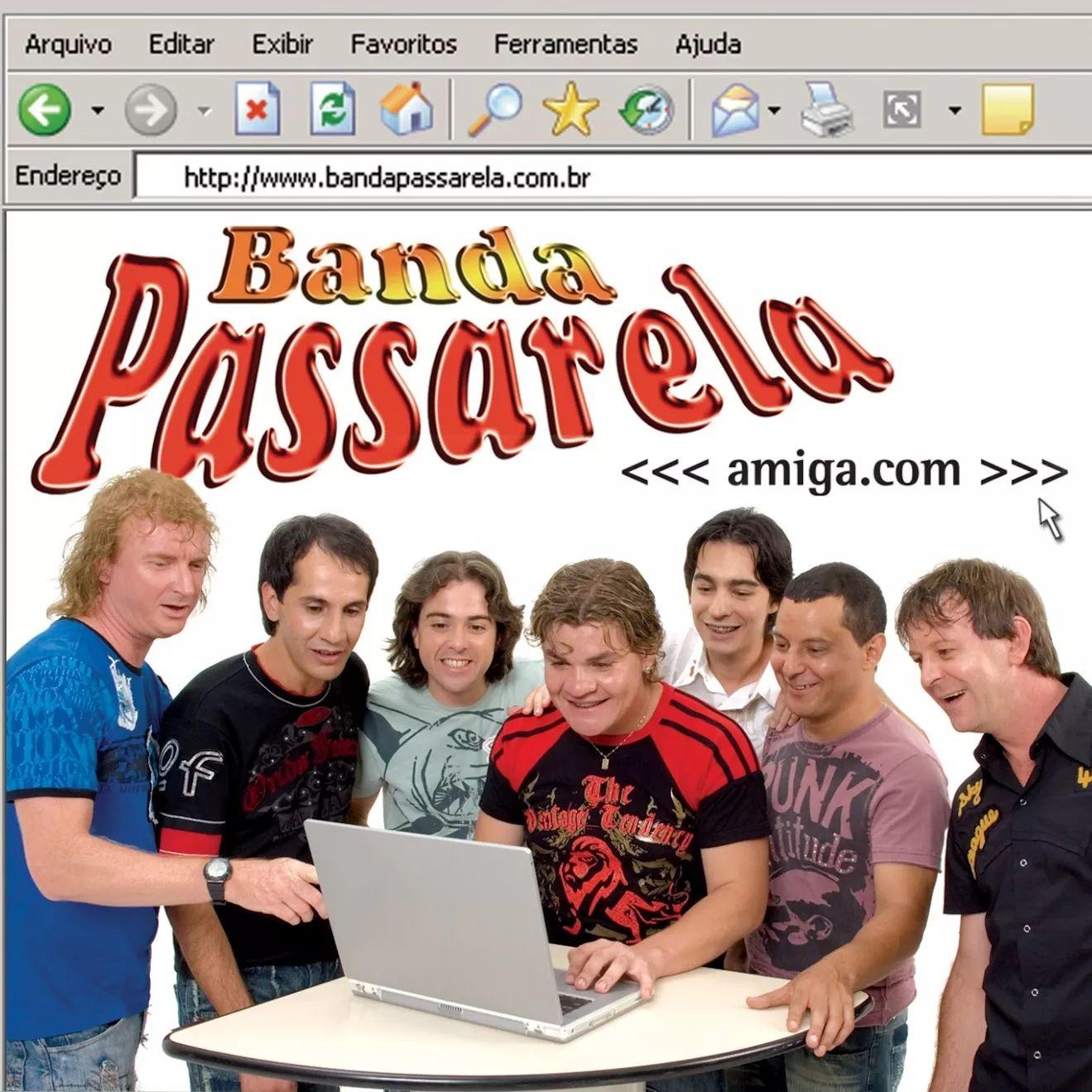 Portada de Álbum "Amiga.com", de Banda Passarela