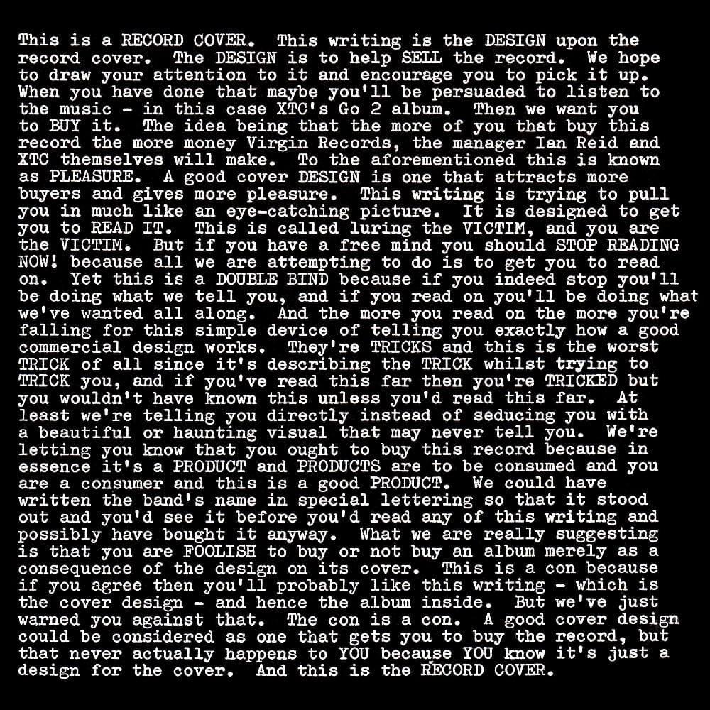 Capa do Álbum "Go 2", de Xtc