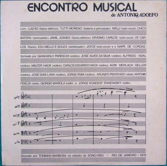 Portada de Álbum "Encontro Musical", de Antônio Adolfo