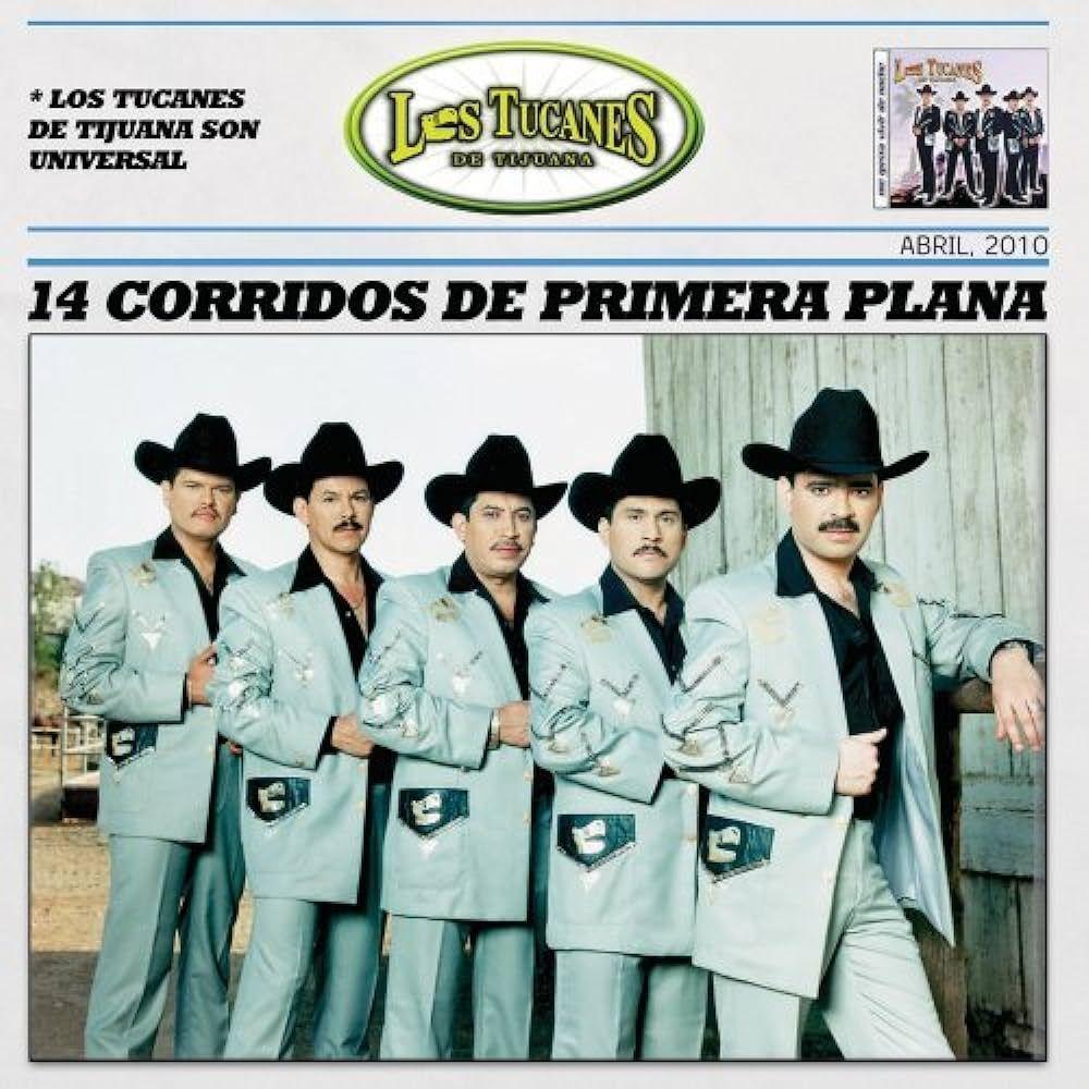Portada de Álbum "Corridos de Primera Plana", de Los Tucanes de Tijuana
