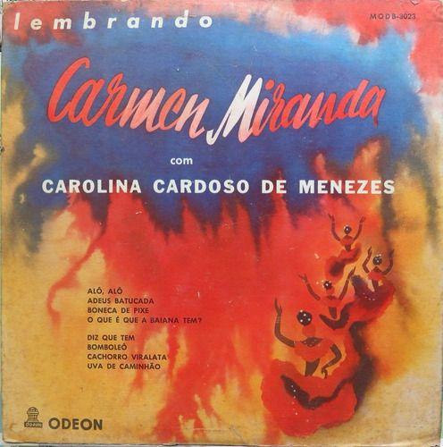 Portada de Álbum "Lembrando Carmen Miranda", de Carolina Cardoso de Menezes