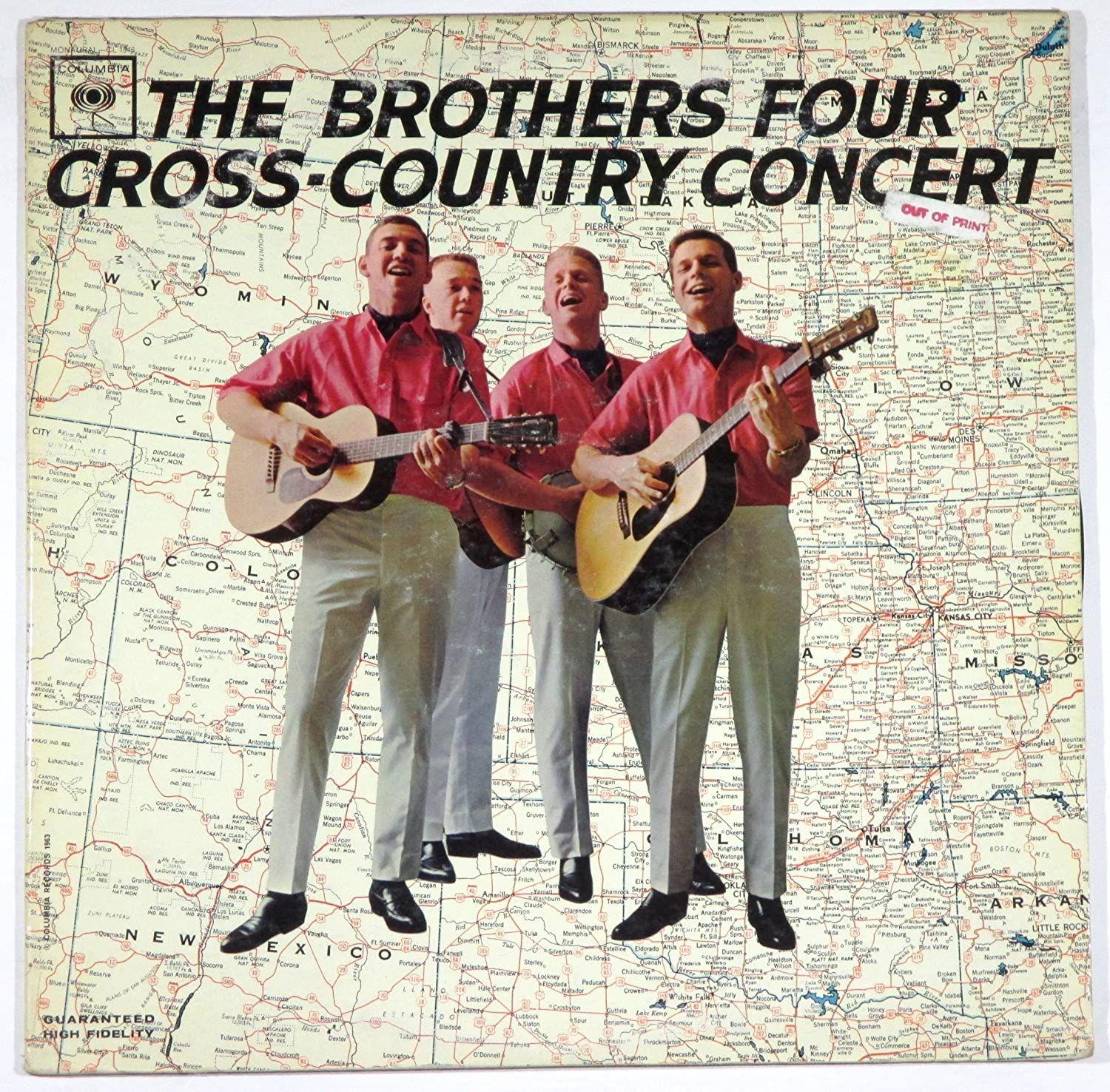 Album cover of "Cross Country Concert" by The Brothers Four