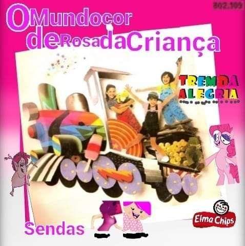 Capa do Single/EP "O Mundo Cor de Rosa da Criança Compacto", de Trem da Alegria