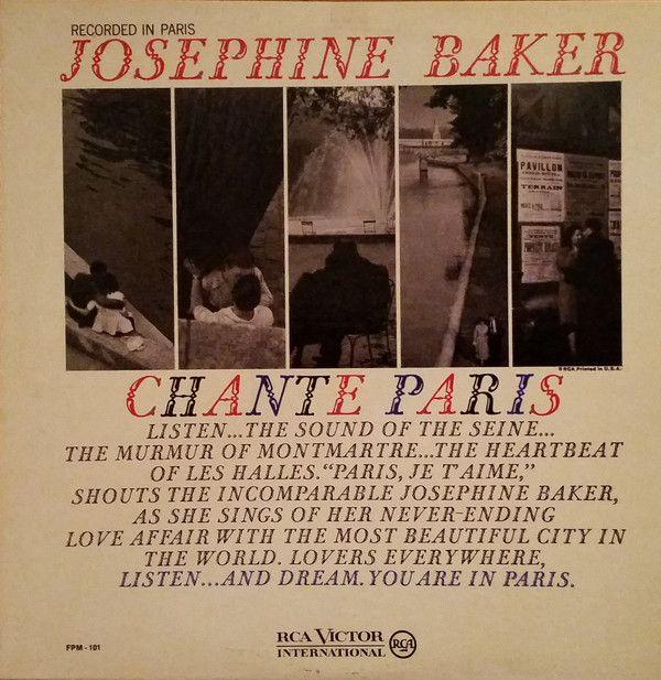 Portada de Álbum "Chante Paris", de Joséphine Baker