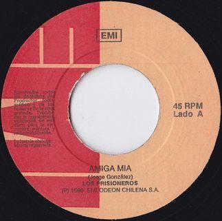 Portada de Sencillo/EP "Amiga Mía", de Los Prisioneros