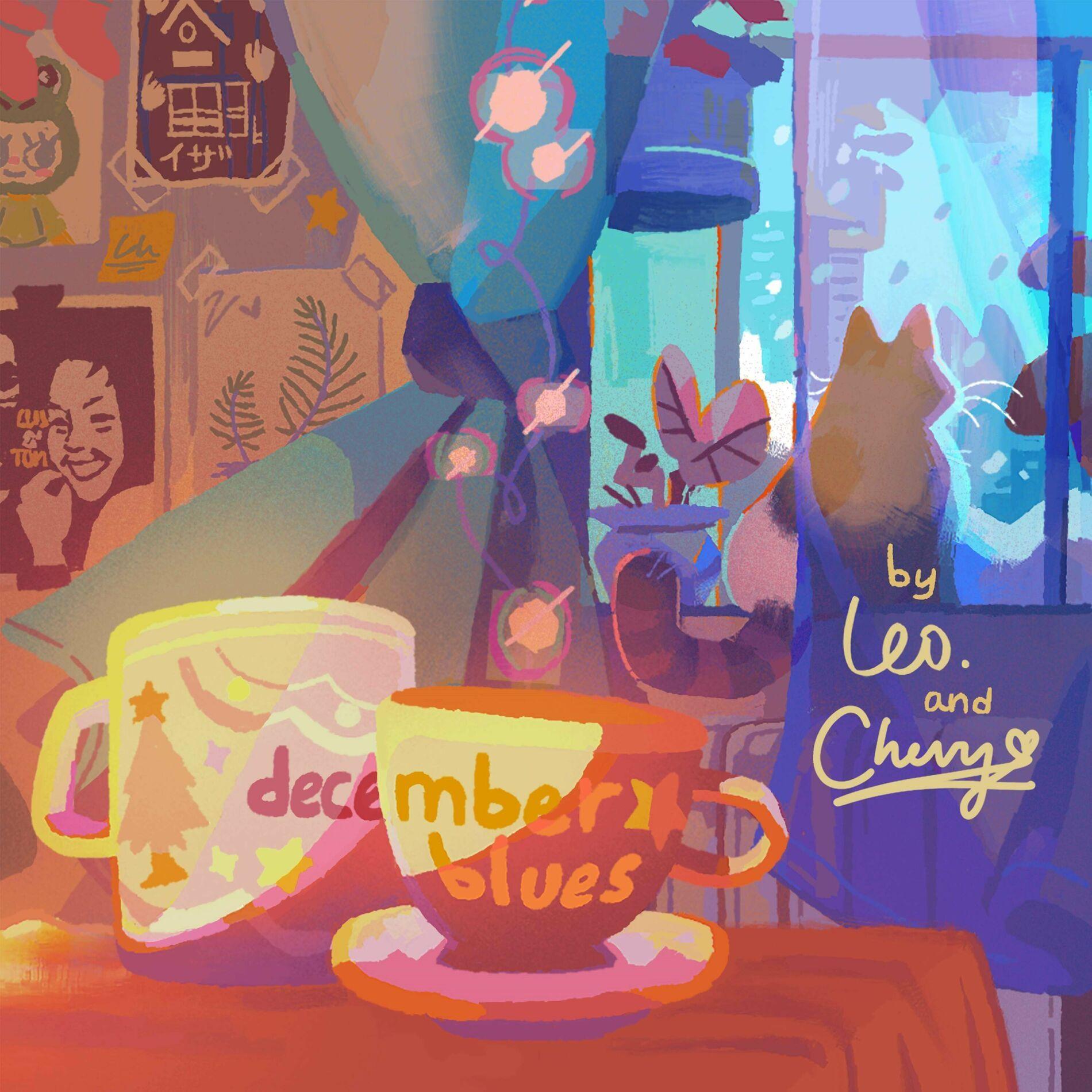 Portada de Sencillo/EP "december blues (feat. Chevy)", de leo. (leoindreamland)