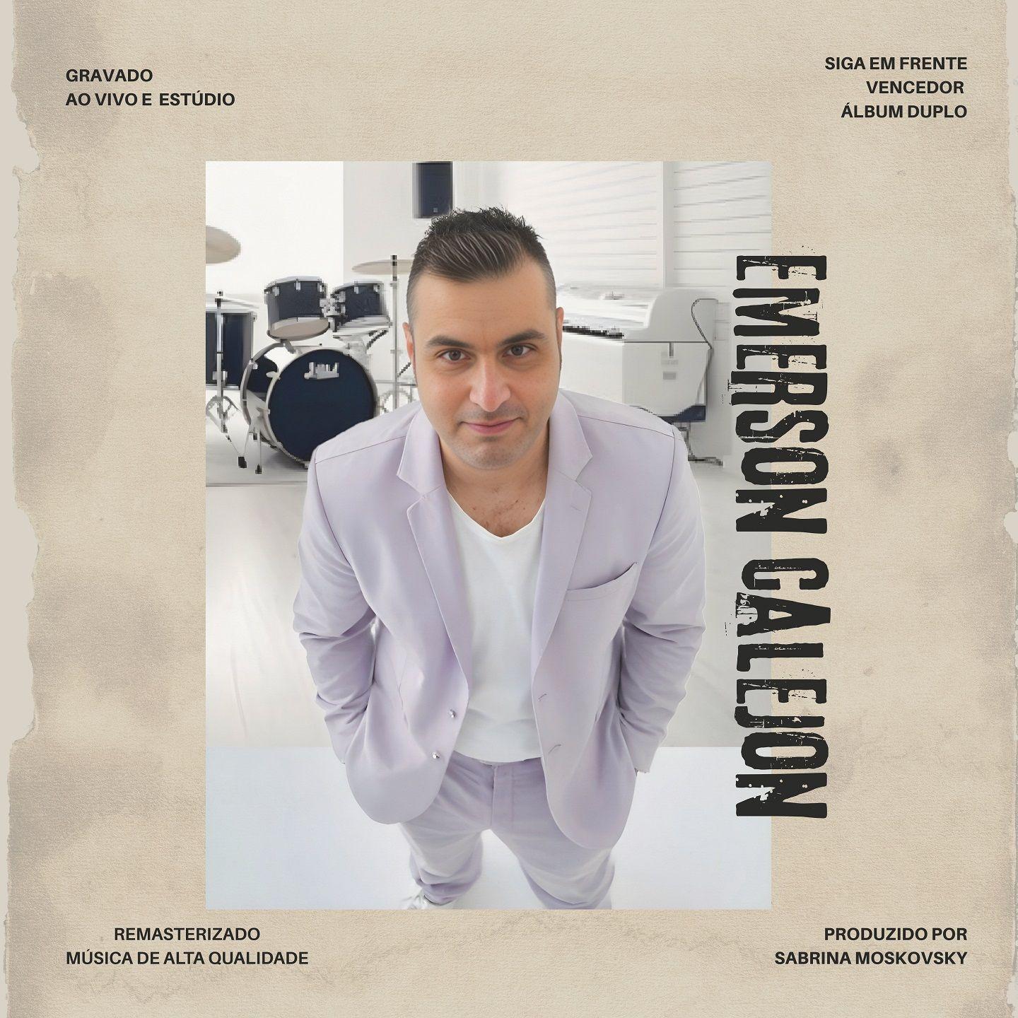 Portada de Álbum "Siga em frente Vencedor", de Emerson Calejon