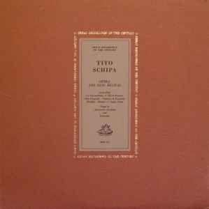 Capa do Álbum "Opera And Song Recital", de Tito Schipa