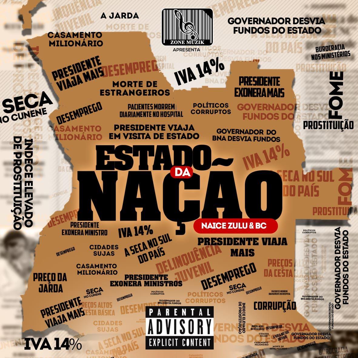 Portada de Álbum "Estado da Nação", de Naice Zulu e BC