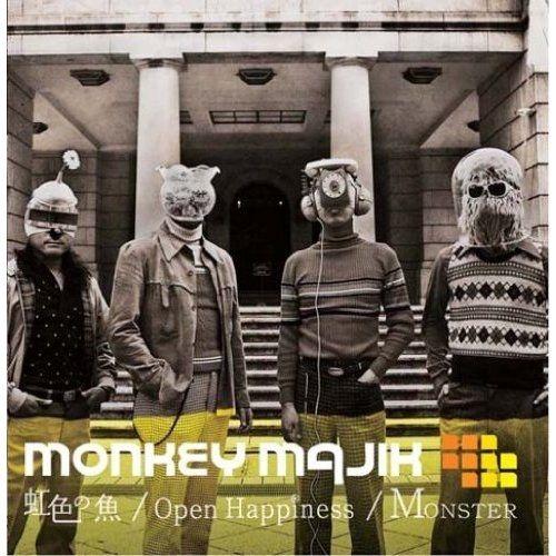 Single/EP cover of "Niji'iro no Sakana/Open Happiness/Monster" by Monkey Majik
