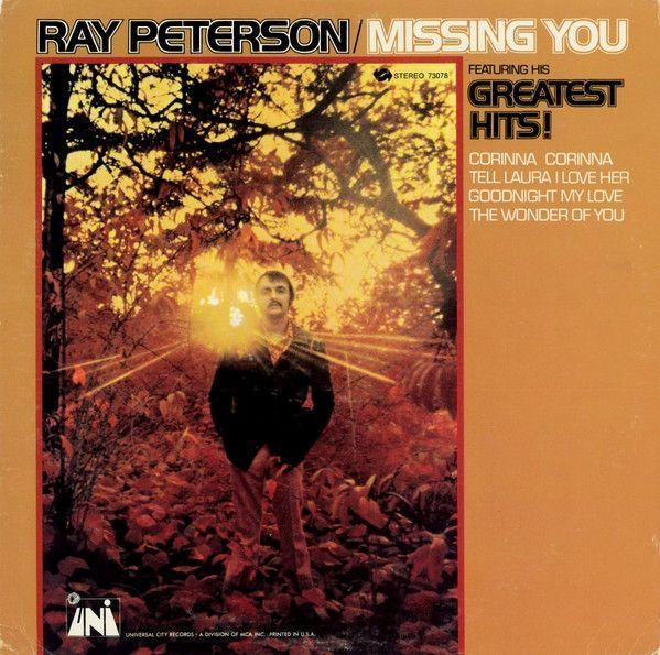 Capa do Álbum "Missing You (Featuring His Greatest Hits!)", de Ray Peterson