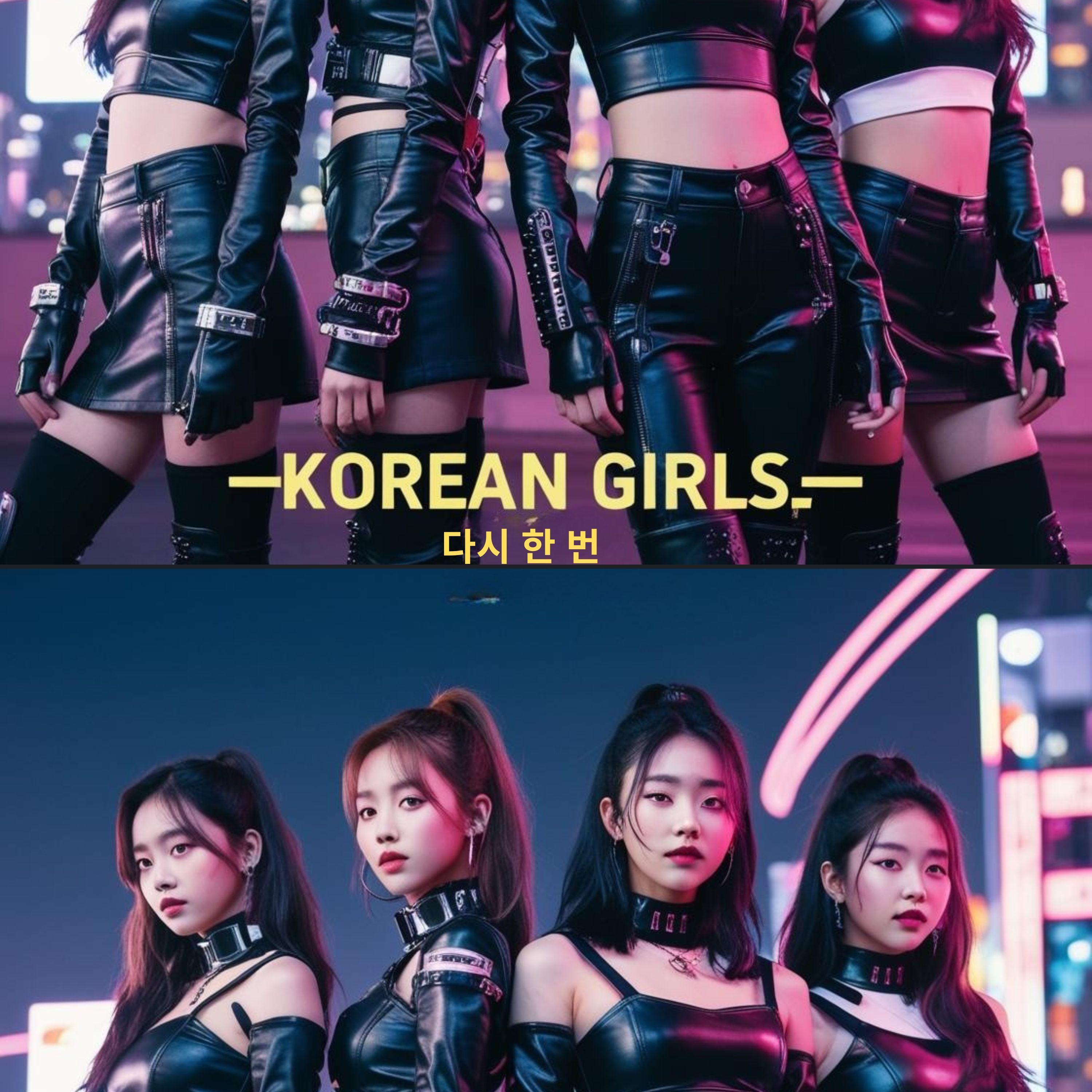 Portada de Sencillo/EP "다시 한 번", de Korean Girls