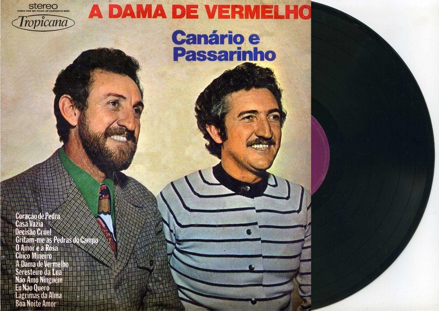 Capa do Álbum "A Dama de Vermelho", de Canário e Passarinho