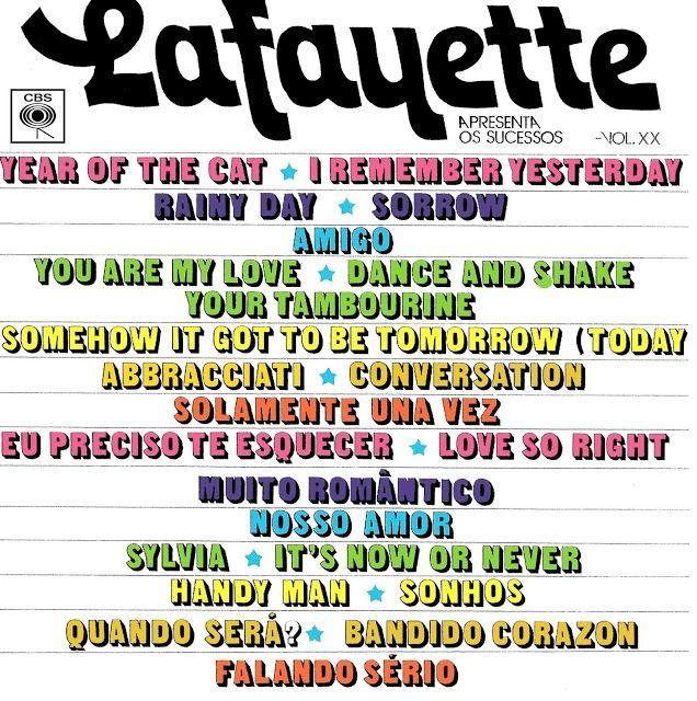 Portada de Álbum "Apresenta Os Sucessos", de Lafayette e Seu Conjunto