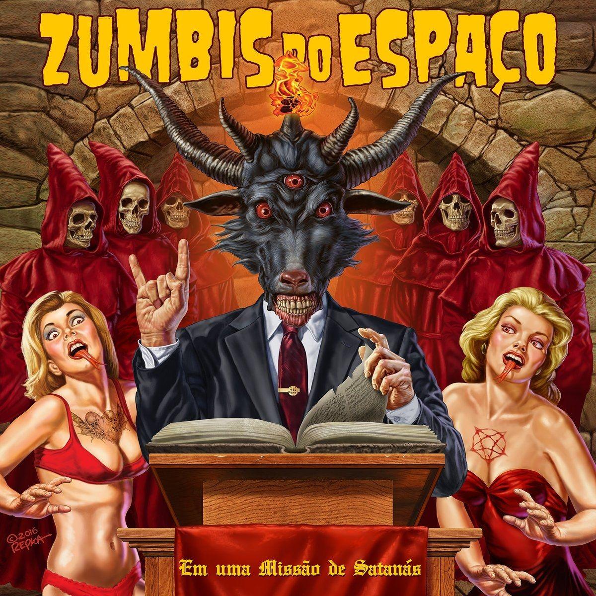 Portada de Álbum "Em Uma Missão De Satanás", de Zumbis do Espaço