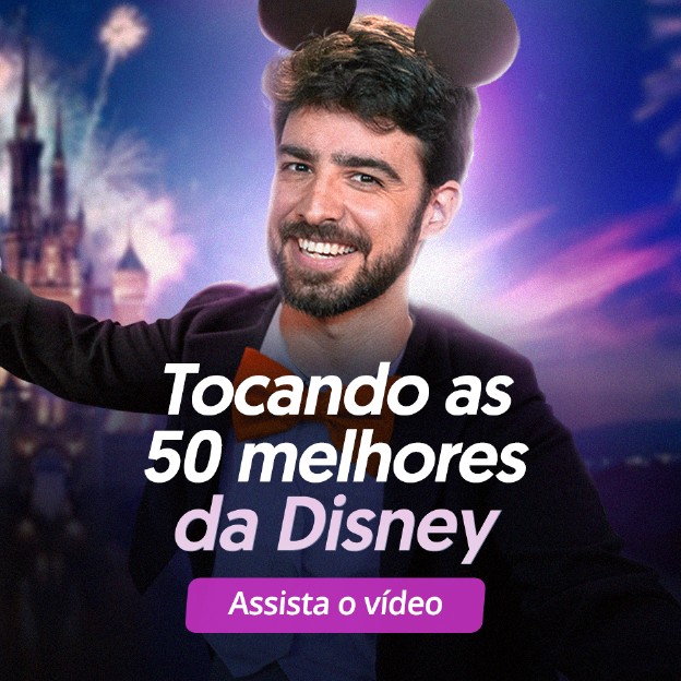 O instrutor de violão Caíco Nunes. Tocando as 50 melhores da Disney: Assista o vídeo.