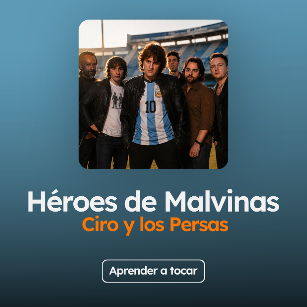Acordes de Héroes de Malvinas, de Ciro y los Persas