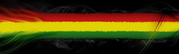Bandeira nas cores do reggae