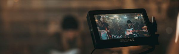 Camera grava artistas de música