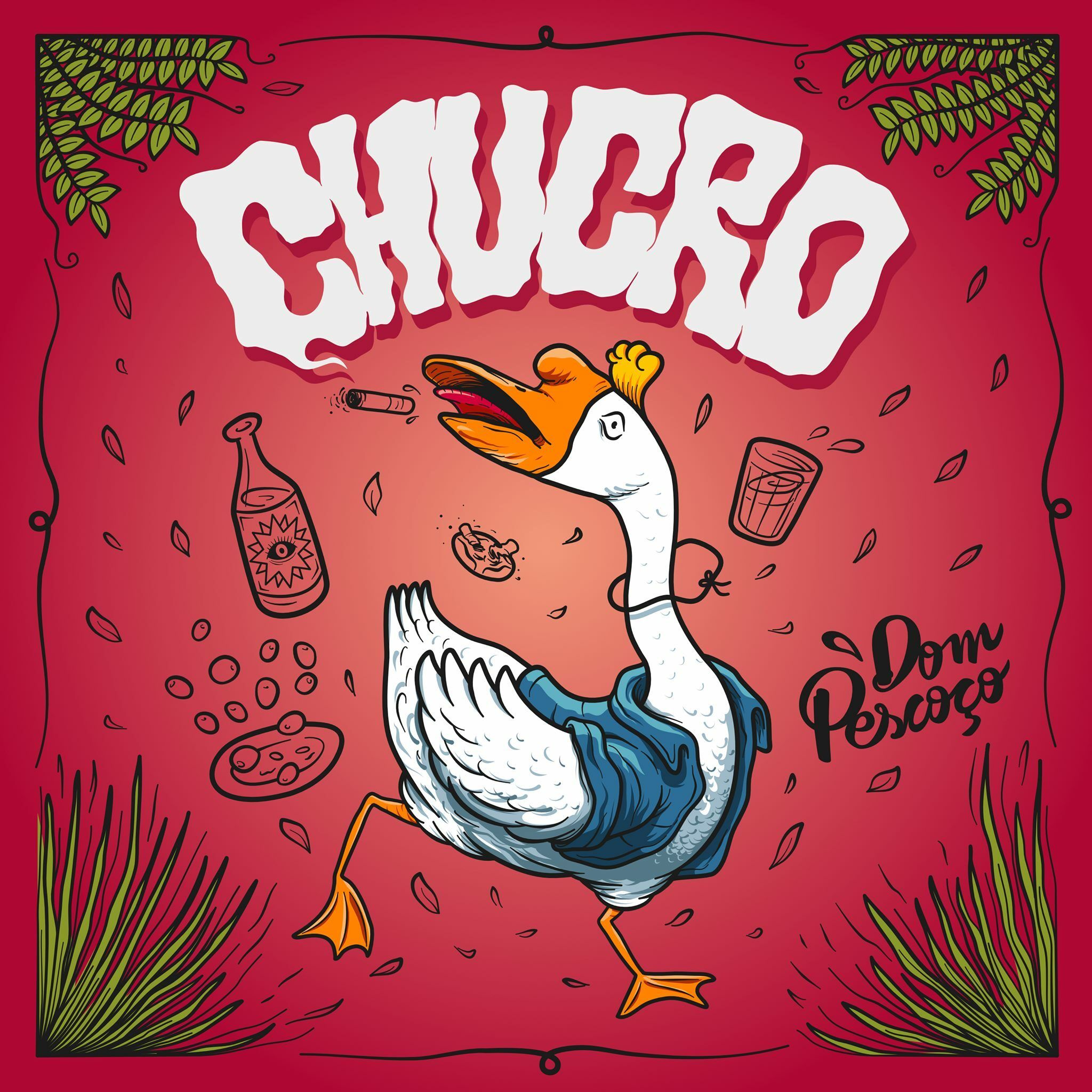 Capa de Chucro, novo disco da banda Dom Pescoço