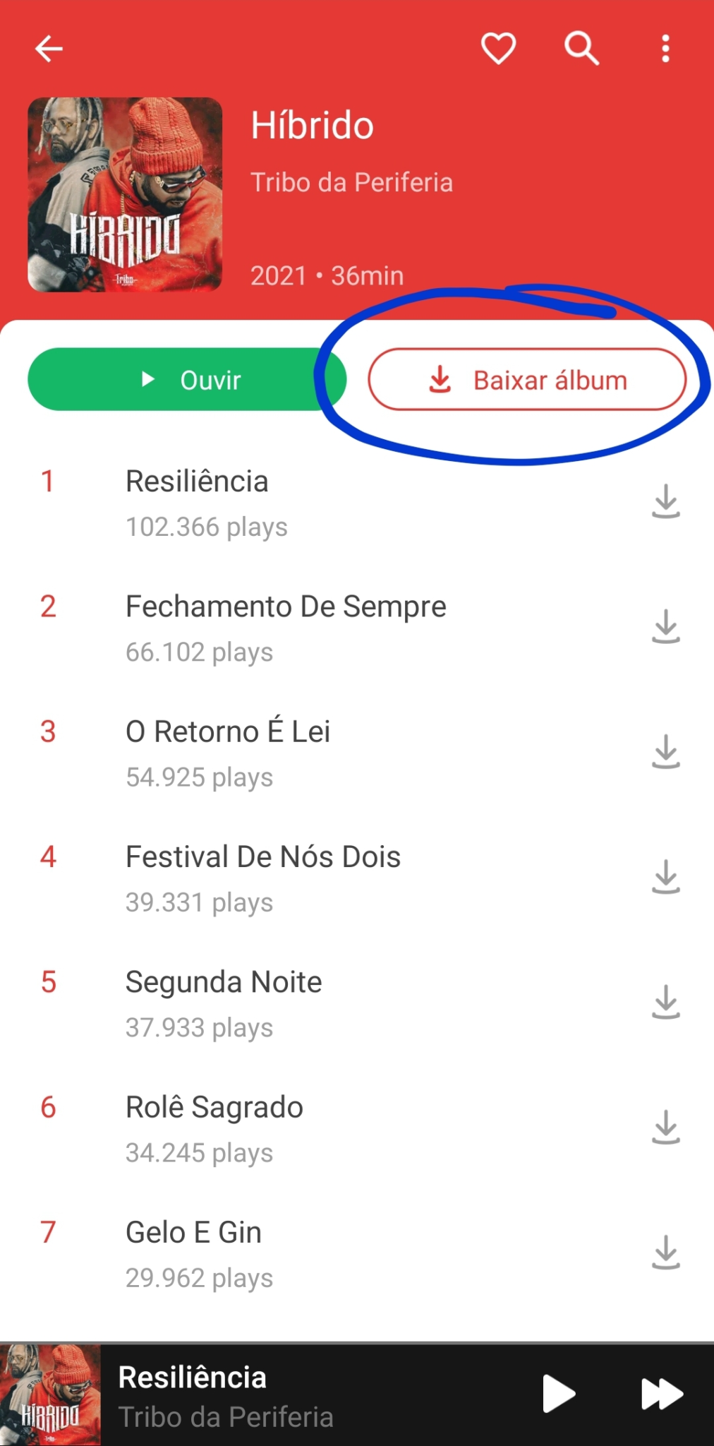 Baixar cd no celular