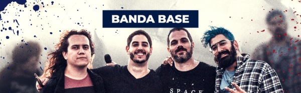 Menmbros da banda BASE, exppoente da nova geração do rock brasileiro