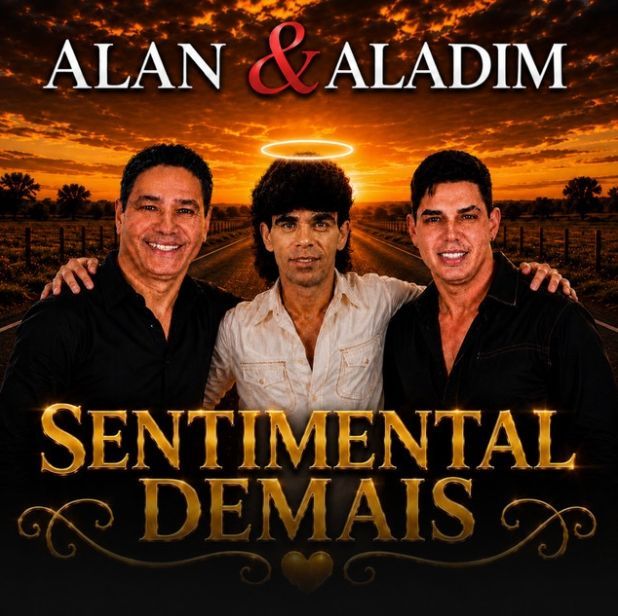 Capa do álbum "Sentimental Demais", de Alan e Aladim