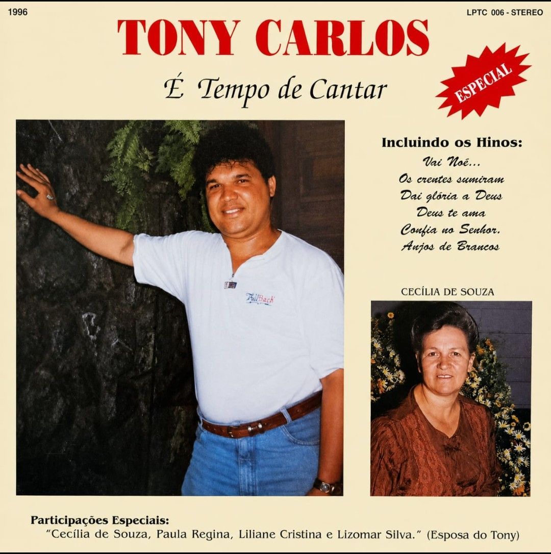 Capa do álbum "É Tempo De Cantar", de Tony Carlos
