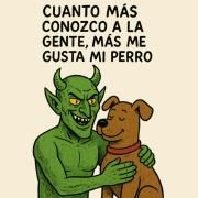 Cuanto más conozco a la gente, más me gusta mi perro}