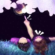 44 Histórias: Flying To The Moon (part. lorebunii) }