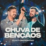 Capa do Single/EP "Chuva de Bençãos (Ao Vivo)", de Clayton e Romário
