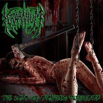 Capa do álbum "Ten Acts Of Sickening Perversity", de Kraanium