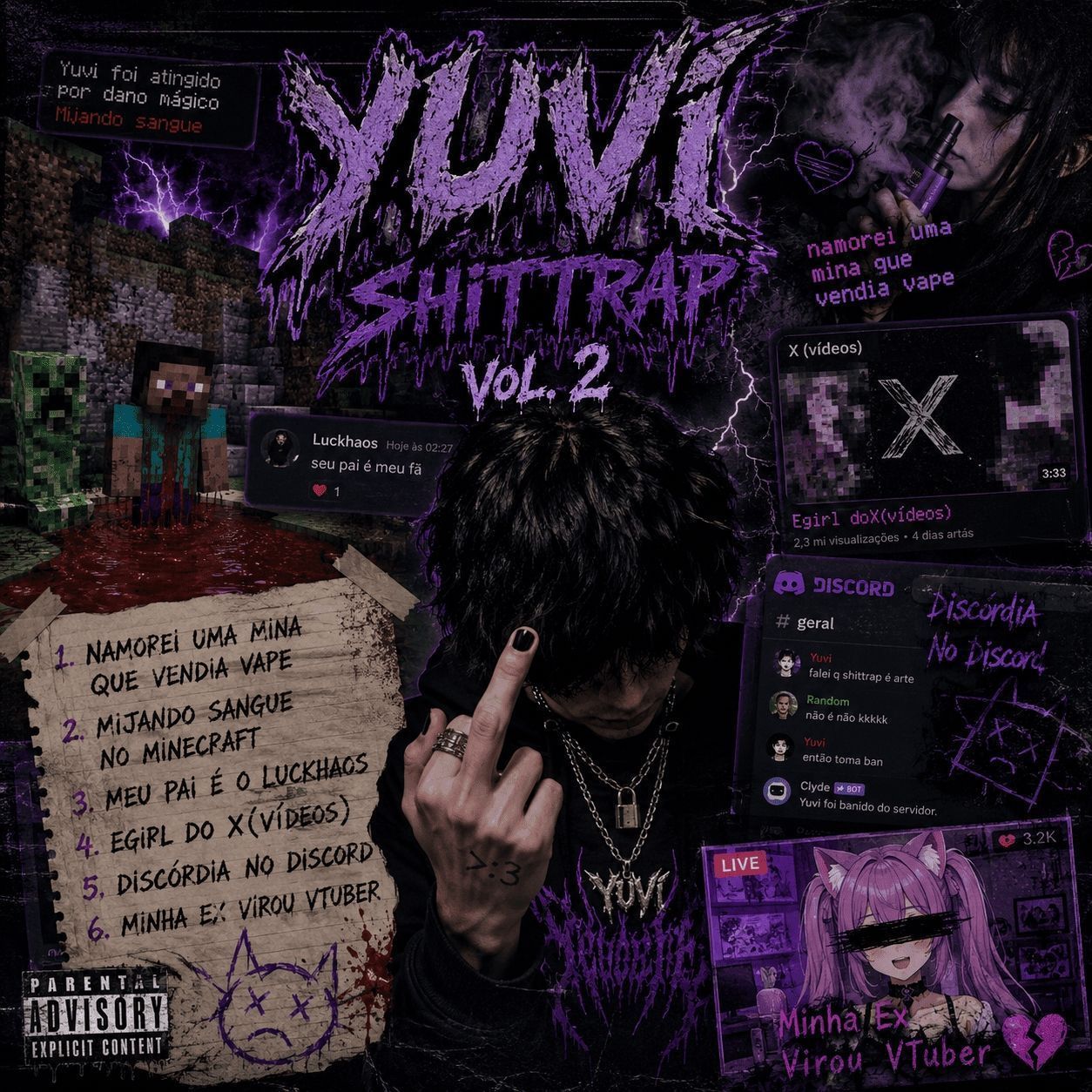 Capa do álbum "Lixo musical disfarçado de SHITTRAP", de Yuvi
