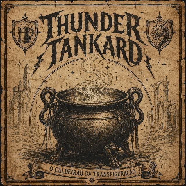 Portada del álbum "O Caldeirão da Transfiguração", de Thunder Tankard
