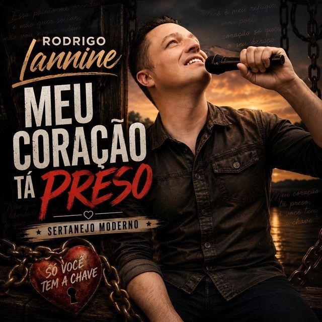 Capa do álbum "O Meu Coração Tá Preso", de Rodrigo Lannine