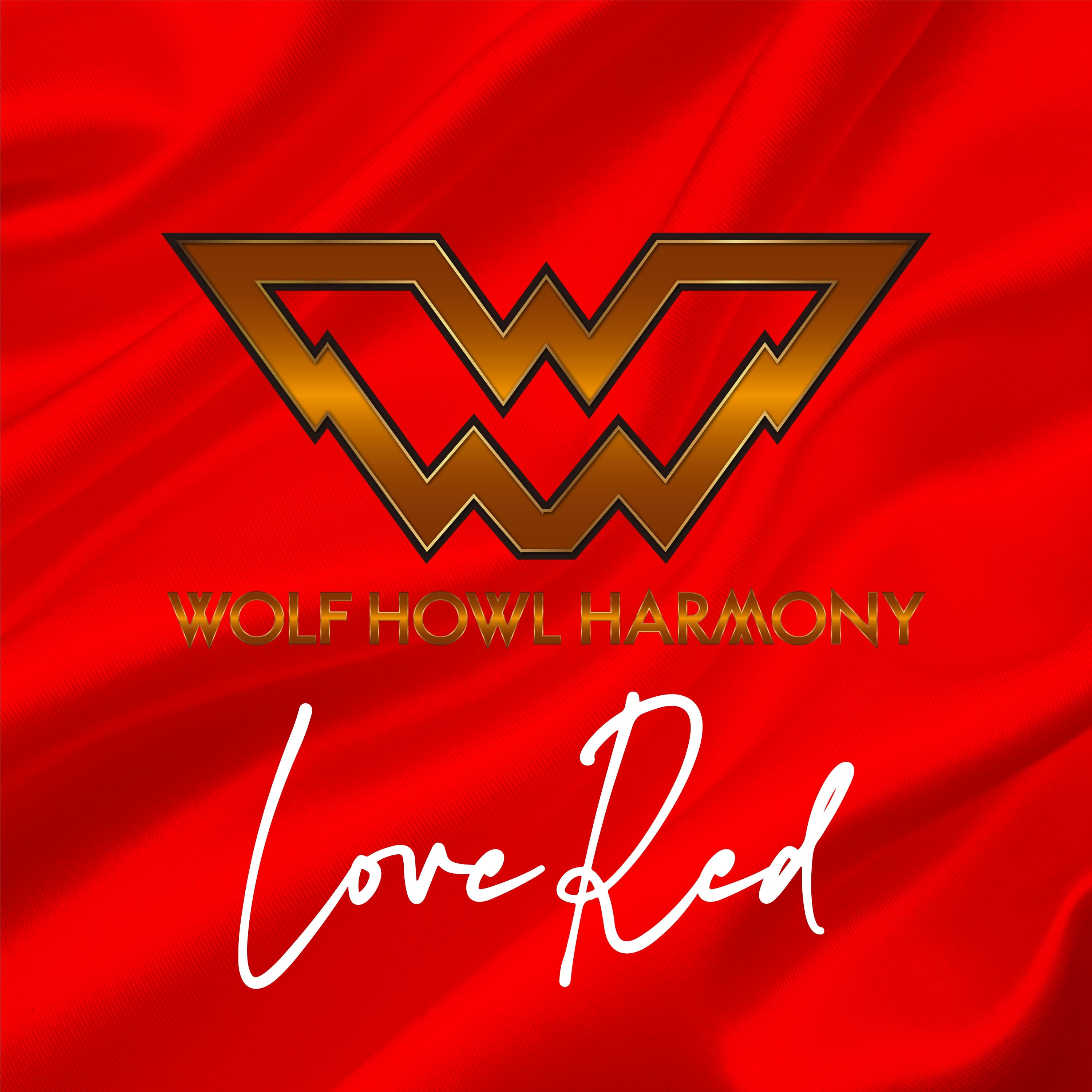 Portada del álbum "LOVE RED", de Wolf Howl Harmony