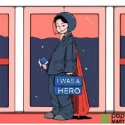 Portada de Sencillo/EP "I was a Hero", de 9001 (Ninety O One)